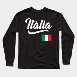 Italian Flag Italy Italian Italiano Heritage Long Sleeve T-Shirt
